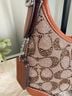 Coach Print Brown Tan Leather Shoulder Bag One size - photo 3