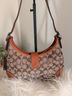 Coach Print Brown Tan Leather Shoulder Bag One size - photo 4