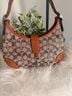 Coach Print Brown Tan Leather Shoulder Bag One size - photo 7