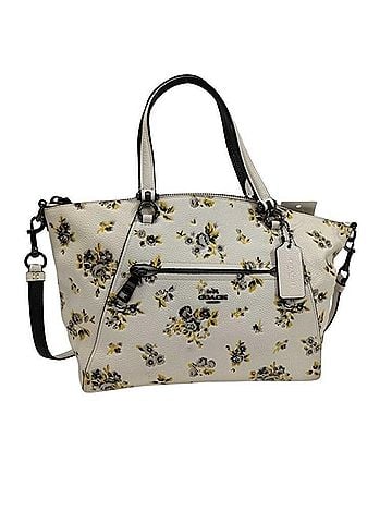 Coach COACH Handbag 87109 White Yellow Black Leather Women's Shoulder Bag (view 1)