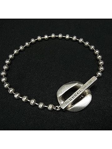 Gucci GUCCI Bracelet, Ball Chain, Silver, Ag925, Toggle Closure, Men's &amp; Women's (view 2)