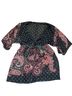 PaperDoll Paisley Polka Dots Black Red White Blouse Size S - photo 1