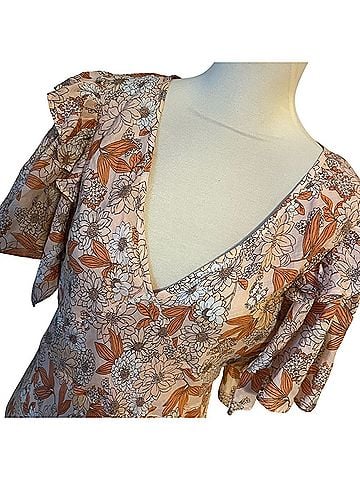 J.Crew Ruffle-sleeve dress in ramie Casual Dress (view 2)
