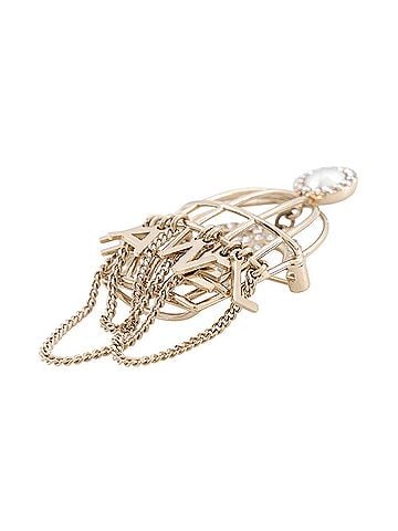 Chanel Chanel brooch, birdcage design, Coco Mark, rhinestones, faux pearls, B20. (BCHANEL) (view 2)
