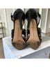 Adrienne Vittadini 100% Patent Leather Black Gold Heels Size 7 1/2 - photo 3