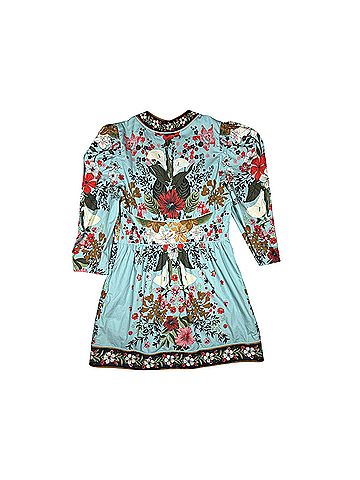 FARM Rio Beauty Bouquet Blue Mini Casual Dress