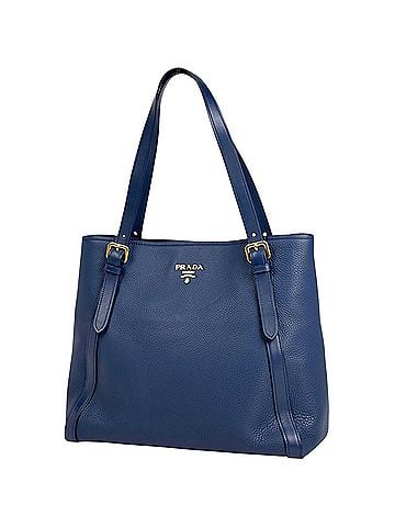 Prada Prada PRADA Tote Bag Leather Blue 1BG064 Women's (view 1)