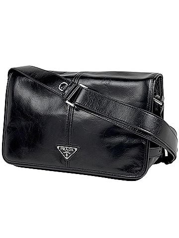 Prada Prada PRADA Shoulder Bag Logo Plate Leather Nero (Black) 2VD073 Women's (view 1)