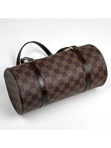Louis Vuitton Louis Vuitton Papillon 26 handbag, barrel-shaped, Damier pattern, brown, N51304, women's. (view 2)