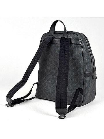 Gucci Gucci GUCCI Backpack GG Pattern Coated Canvas Black 322069 Women's (view 2)