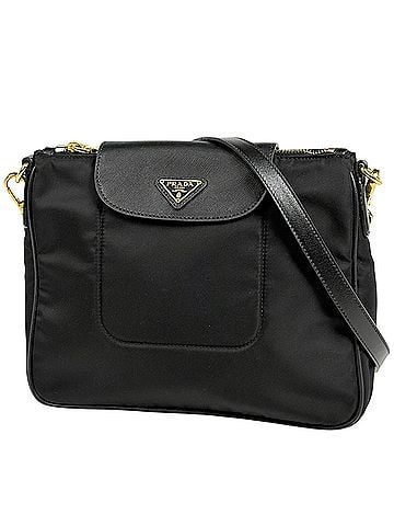 Prada Prada PRADA Shoulder Bag Logo Plate Nylon Nero (Black) BT0933 Women's (view 1)