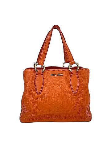 Miu Miu Miu Miu Miu Vitello Caribe Handbag Shoulder Bag Orange (view 1)
