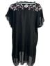 Johnny Was 100% Cupramonium Floral Black Pink Short Sleeve Blouse Size XL - photo 2