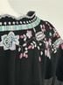 Johnny Was 100% Cupramonium Floral Black Pink Short Sleeve Blouse Size XL - photo 11
