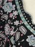 Johnny Was 100% Cupramonium Floral Black Pink Short Sleeve Blouse Size XL - photo 7