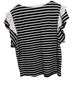 Cato Stripes Black White Short Sleeve Blouse Size L - photo 2
