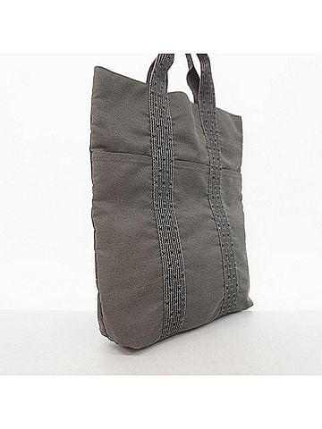 Hermès Hermes tote bag, Herline Cabas, nylon, gray, for men and women. (view 2)