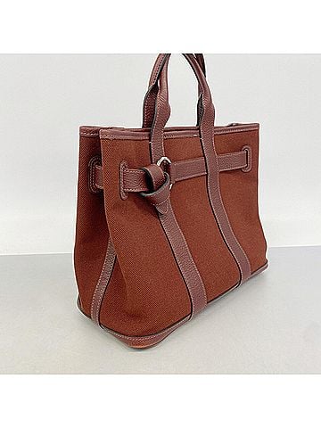 Hermès Hermes Petite Ceinture Tote Bag, Toile H, Red, ?K stamp, Women's. (view 2)