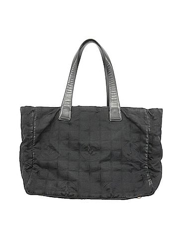 Chanel Chanel New Travel Nylon Tote Bag, Black/Champagne, Women's (view 1)