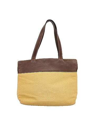 Chanel Chanel canvas tote bag, beige/brown, women's. (view 1)