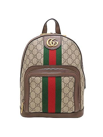 Gucci GUCCI Ophidia 547965 Backpack, GG Supreme Canvas x Leather, Beige Brown, Women's, 353499 (view 1)