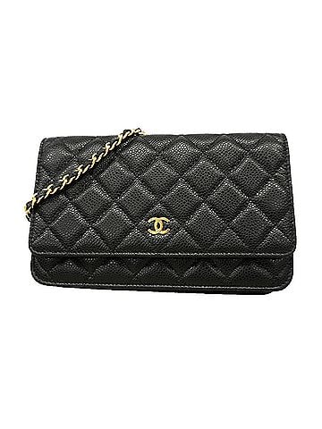 Chanel Chanel Matelassé Chain Shoulder Wallet, Caviar Leather, Black, Women's, OP014287 (view 1)