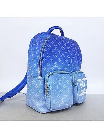 Louis Vuitton Louis Vuitton Monogram Clouds Backpack with Multi-Pockets, M45441, Blue, Men's (view 2)