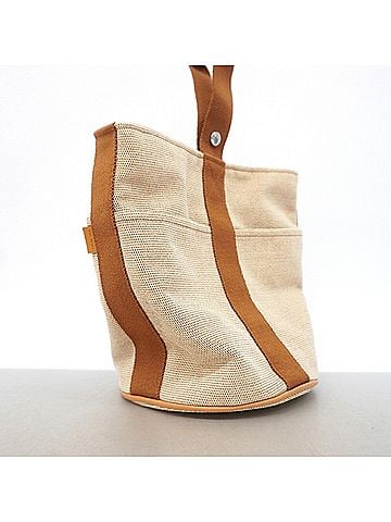Hermès Hermes Saxo MM Canvas Handbag, Brown, Women's (view 2)