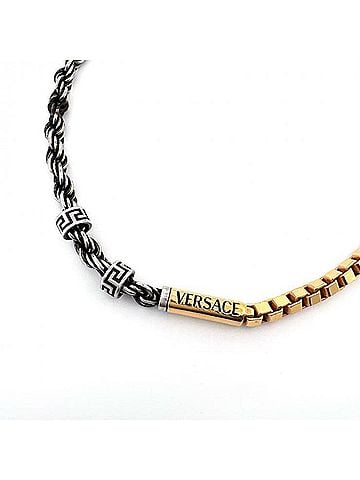 Versace Versace necklace, La Vacanza Greca motif logo metal. (view 1)