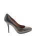Coach 100% Leather Metallic Silver Coach Heels Size 8 - photo 1