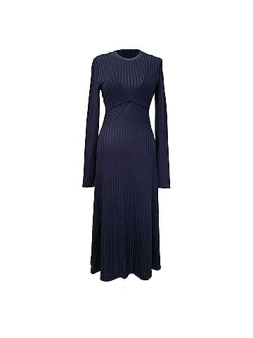 Altuzarra Altuzarra Masika Jersey Midi Dress in Navy Blue Viscose (view 1)