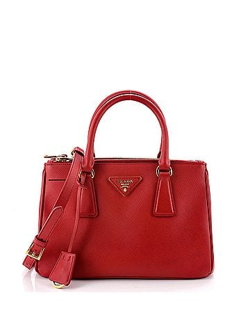 Prada Double Zip Lux Tote Saffiano Leather Small (view 1)
