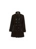 Burberry 100% Wool Black Size Brit Double Trench Coat Size 4 - photo 1