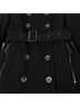 Burberry 100% Wool Black Size Brit Double Trench Coat Size 4 - photo 5