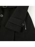 Burberry 100% Wool Black Size Brit Double Trench Coat Size 4 - photo 10