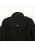 Burberry 100% Wool Black Size Brit Double Trench Coat Size 4 - photo 6