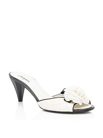 Chanel Chanel Vintage Quilted Leather Camelia Mules - Size 9 / 39 (view 1)