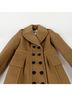 Burberry 100% Wool Brown Long Coat Size Size M - photo 3