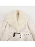 Gucci 100% Wool White Ivory Wool Belted Coat Size 6 - photo 3