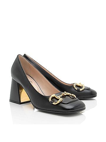 Gucci Gucci Leather Horsebit Loafer Pumps - Size 7 / 37 (view 2)