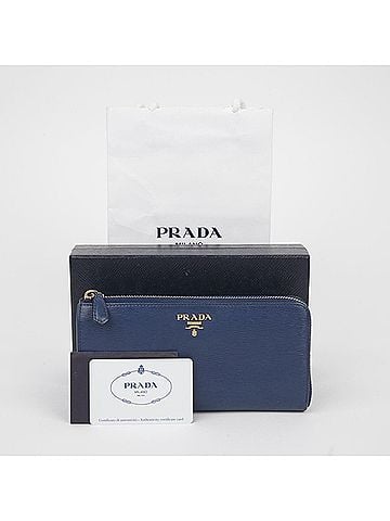 Prada Metal Logo Long Wallet (view 1)