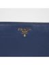 Prada 100% Leather Blue Metal Logo Long Wallet One size - photo 4