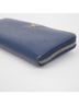 Prada 100% Leather Blue Metal Logo Long Wallet One size - photo 7