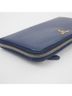 Prada 100% Leather Blue Metal Logo Long Wallet One size - photo 8