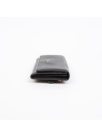 Prada Saffiano Leather Metal Logo Long Wallet Black (view 2)