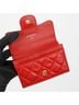 Chanel 100% Leather Red Flap Card Wallet One size - photo 7