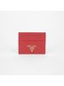 Prada 100% Leather Red Triangle Logo Card Holder One size - photo 3