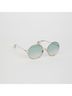 Gucci 100% Leather Gold Round Sunglasses One size - photo 2
