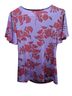 Liz Claiborne Floral Purple Red Short Sleeve Blouse Size S (petite) - photo 2