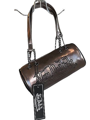 Von Dutch Brown Metallic Barrel Bag Shoulder Bag (view 1)